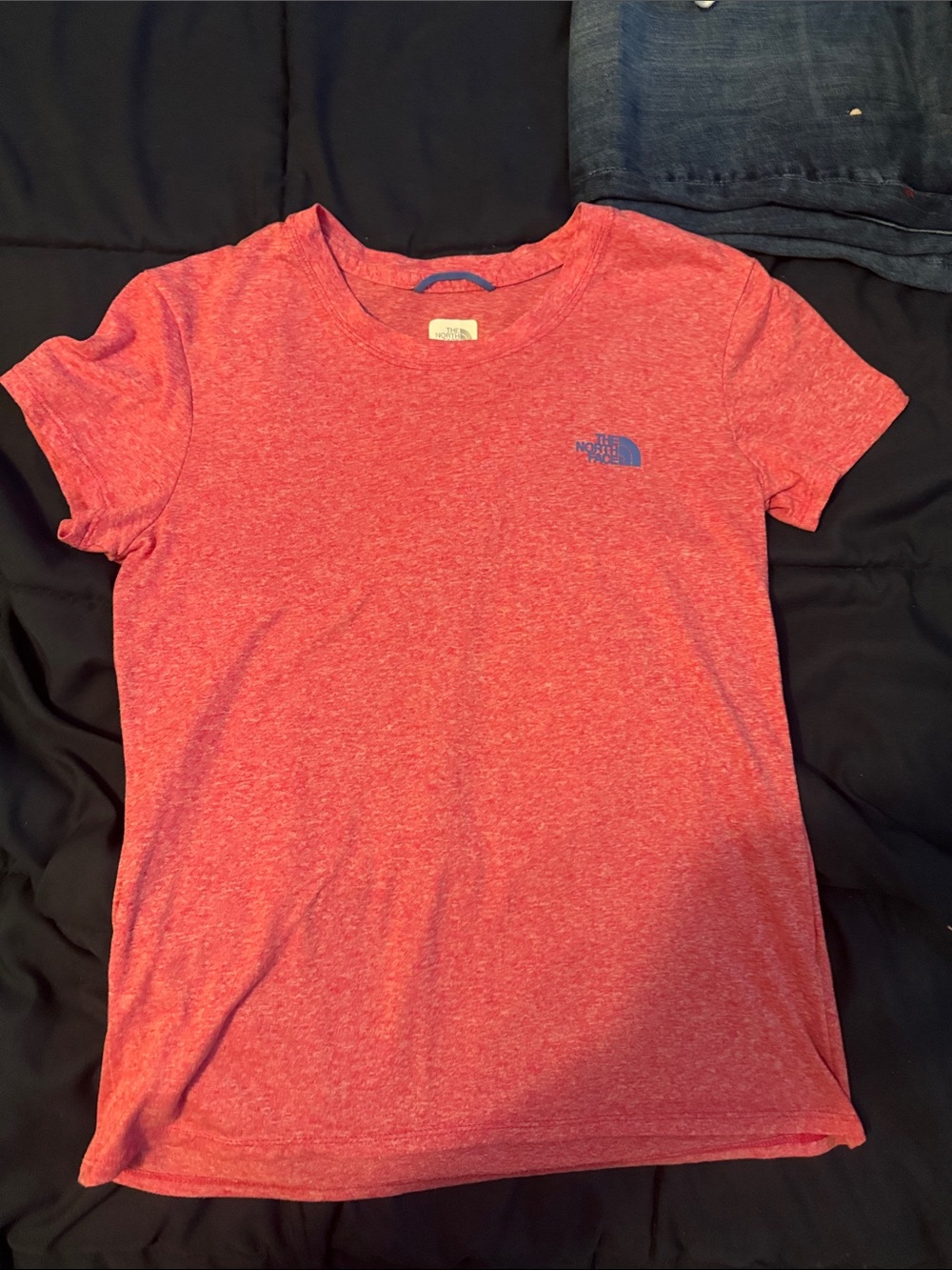 The North Face Women's Heathered Coral Pink Short Sleeve Tee